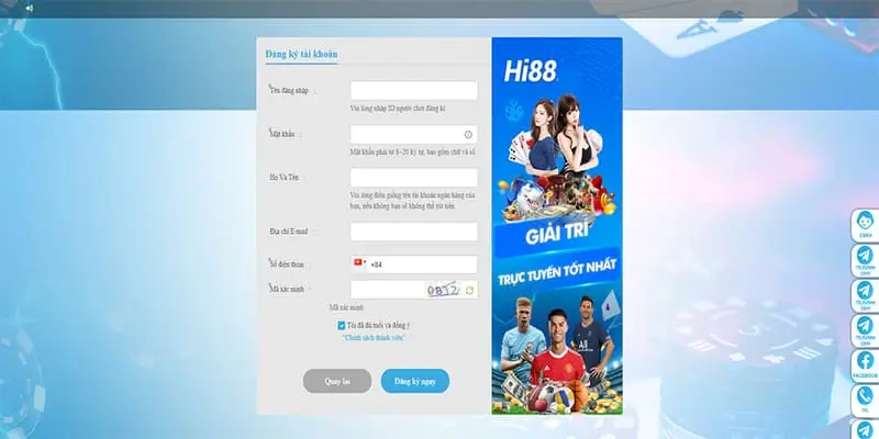 Hướng Dẫn Đăng Ký Hi88 - Cách Đăng Tài Khoản Dễ Dàng Nhất 3 Cách thức thực hiện đăng ký Hi88